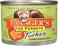 Влажный корм Evangers Turkey Can Ferret Food с индейкой, 170 гр